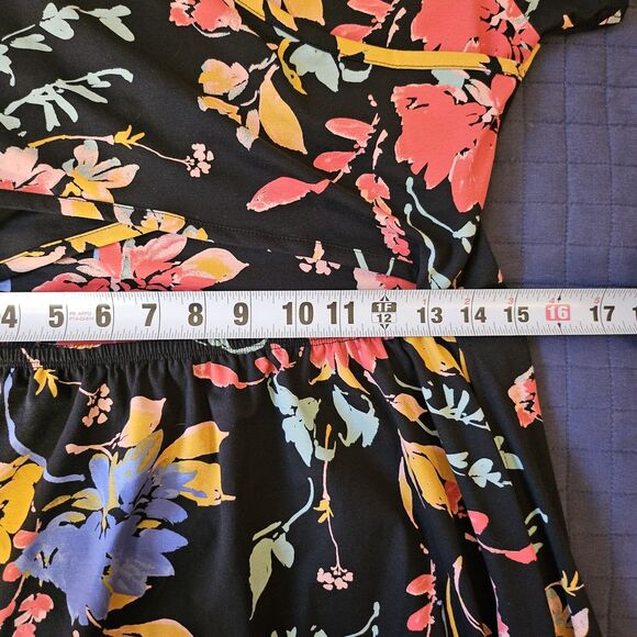 Pact Organic Cotton Fit & Flare Floral Crossback Maxi Dress  - Large - NWT - Picture 6 of 11